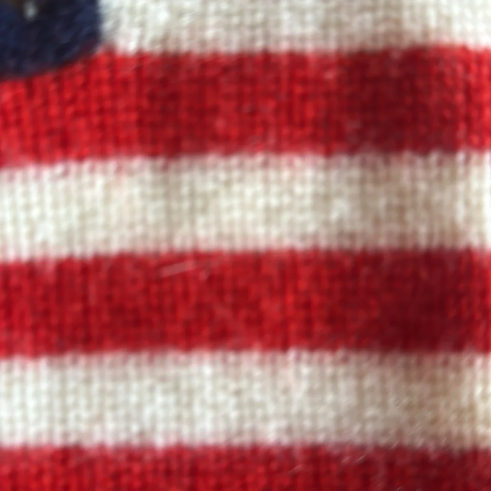 Vintage 70s Striped Red and White Balaclava face mask - Picture 3 of 4